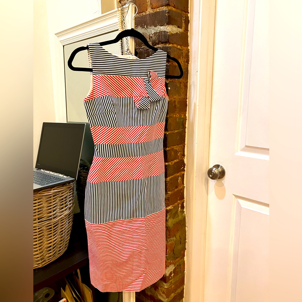 Nwt Karen Millen Pinstripe Pencil Dress, Last Call- Size 0-2